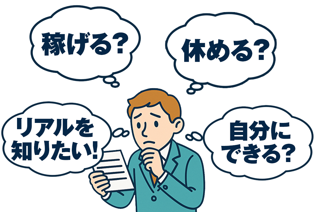 『本当に稼げる?休める?未経験でも大丈夫?「入社後のリアル」が見えず不安!』
