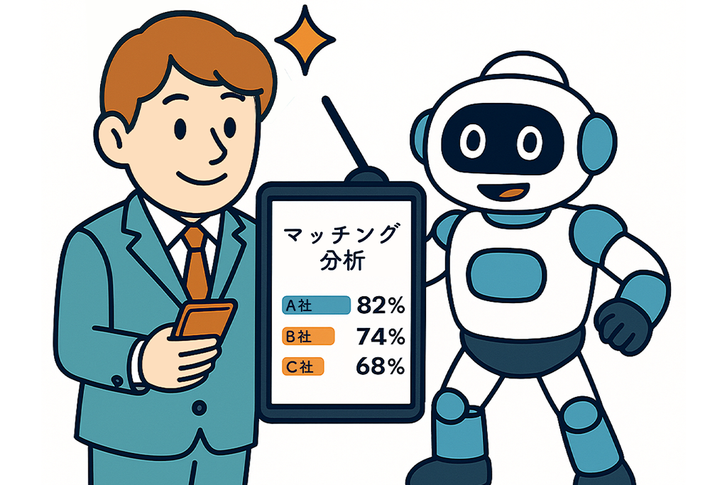ステップ4: 職務経歴データを元に『体験入社AI』から希望にマッチした上位4社が提案される